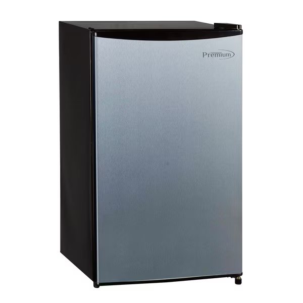 3.2 cu ft Mini Fridge in Black with Stainless Door, Premium Levella, Mfr#: PRF32406XS